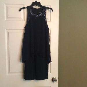 Navy blue wedding dress